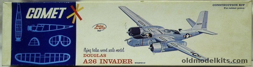 Comet Douglas A-26 Invader - 30 Inch Wingspan Flying Model, 3501 plastic model kit